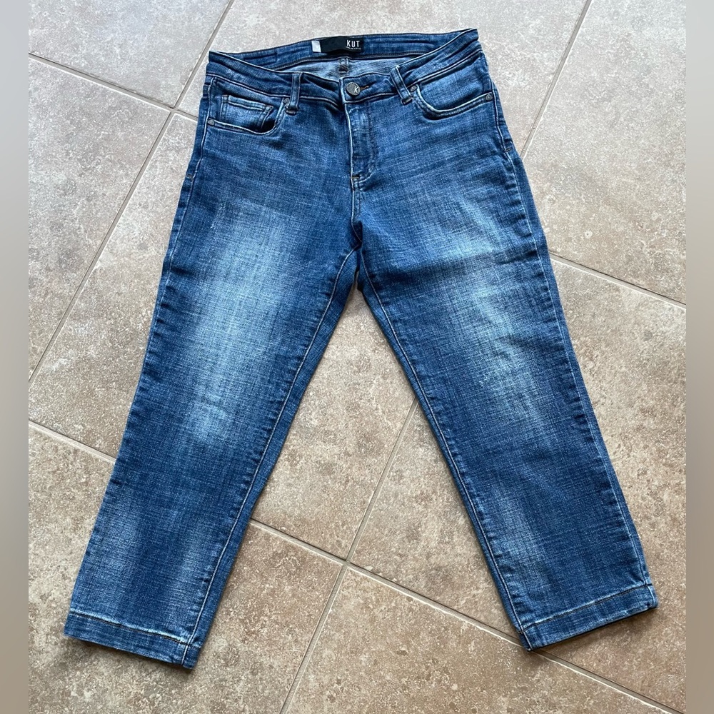 KUT Lauren Crop Straight Leg Jeans Size 6